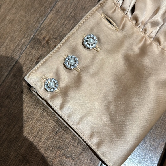 Zara blouse gold satin sz L - Picture 4 of 5